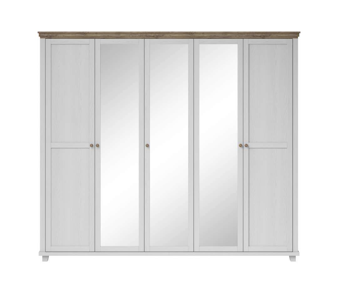 Evora 21 - 5 Door Wardrobe 246cm Abisko Ash & Oak Lefkas