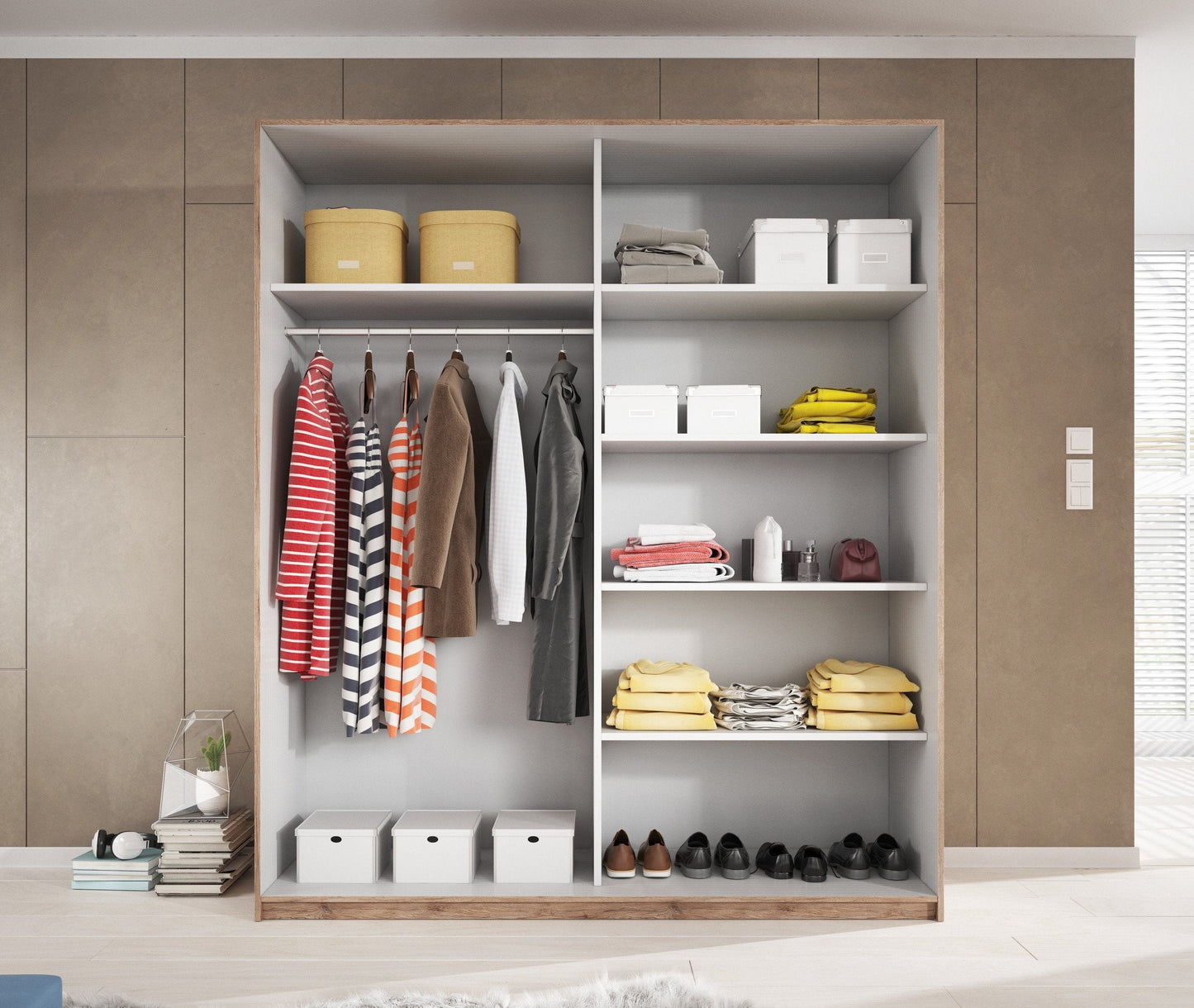 Galaxy Sliding Door Wardrobe white Matt
