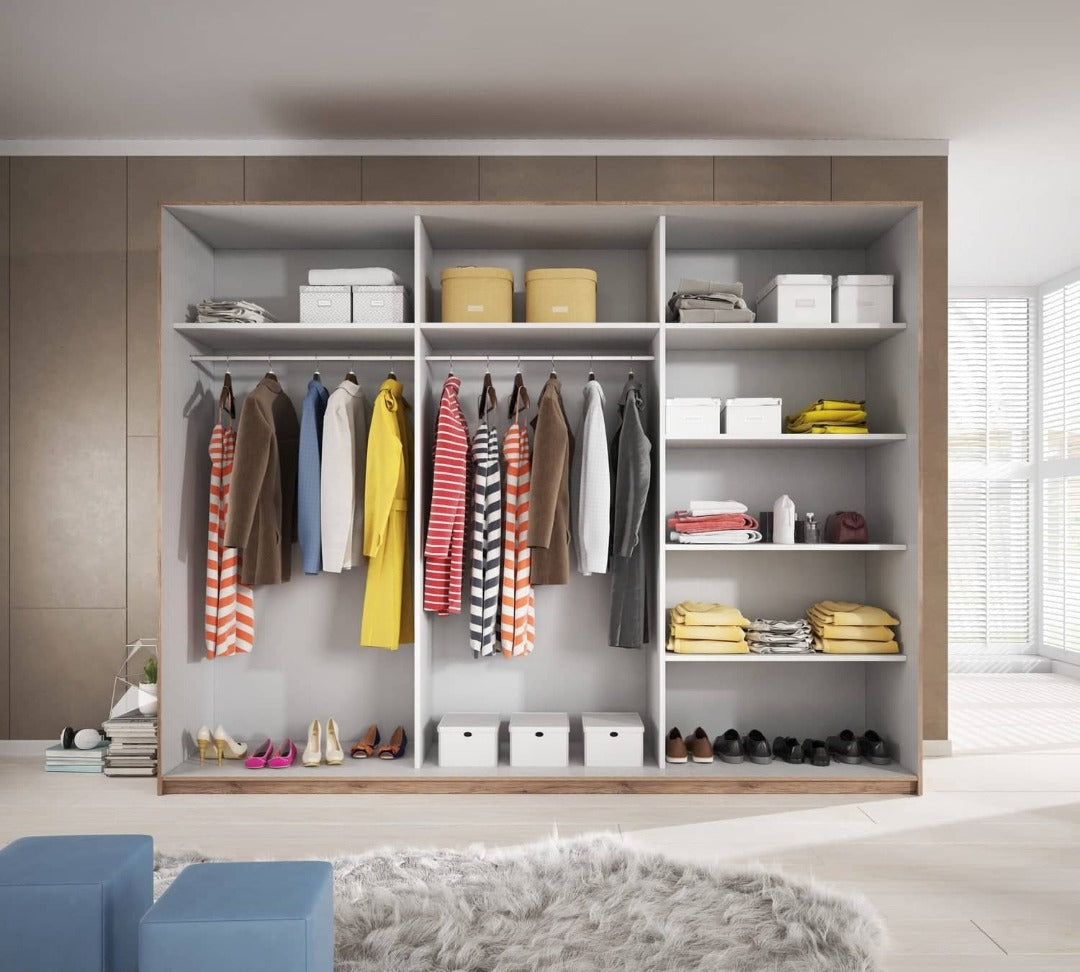 Galaxy Sliding Door Wardrobe white Matt