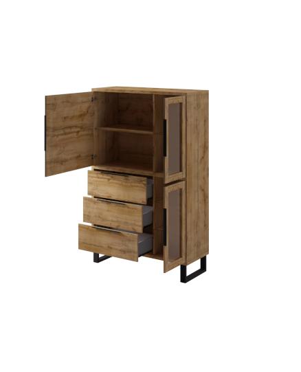 Halle 12 Tall Display Cabinet oak Wotan