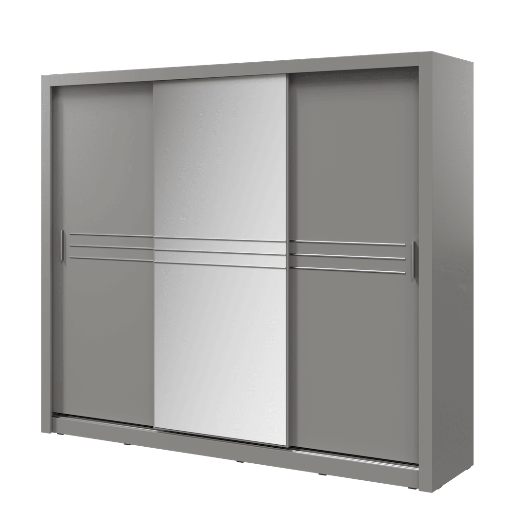 Havana ID-11 Sliding Door Wardrobe 250cm white grey