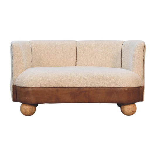Boucle Cream Buffalo Small 2 seat  Sofa