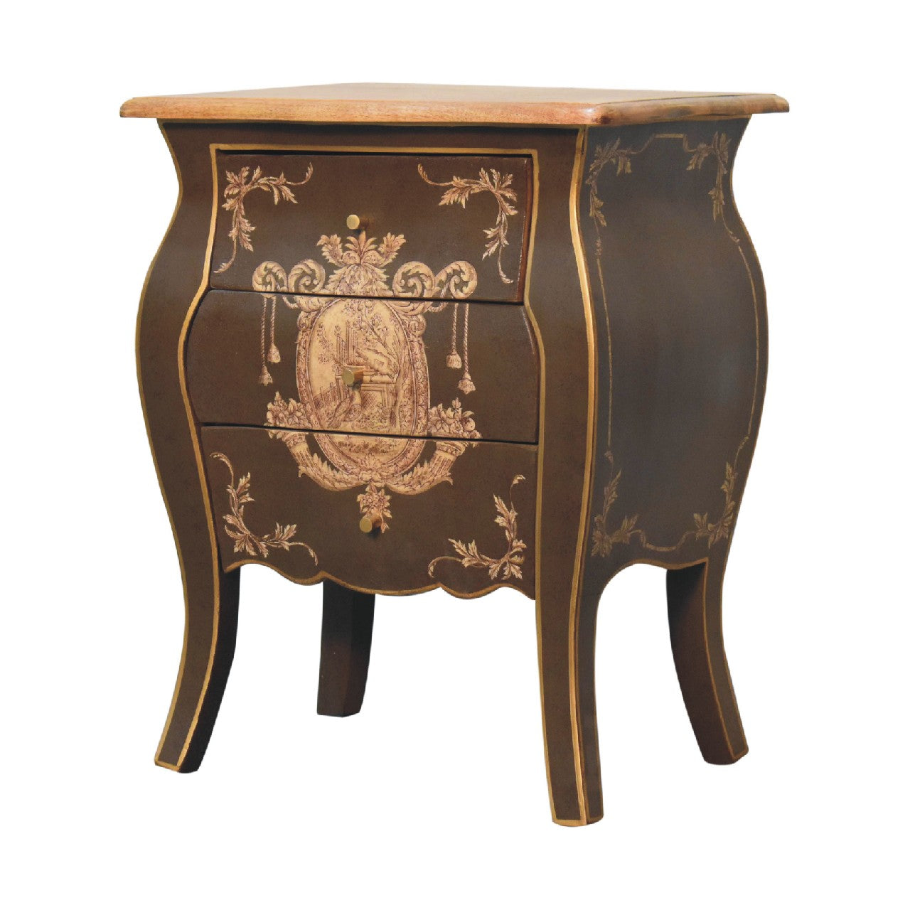 Coroner Bedside. Solid Mango Wood