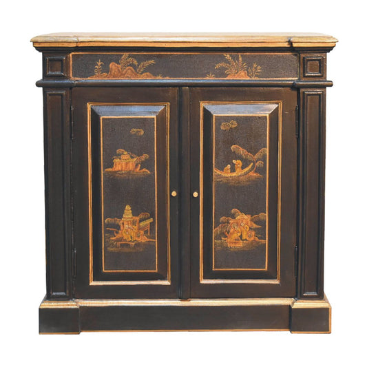 Oriental Wine Cabinet. Solid Mango Wood