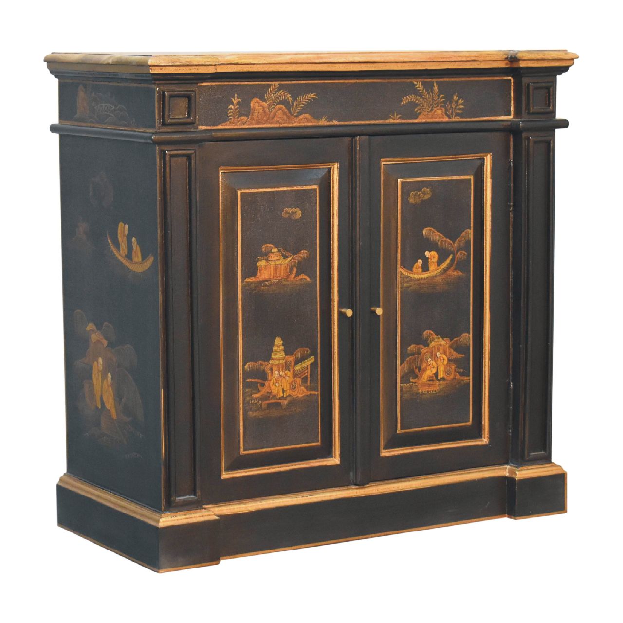 Oriental Wine Cabinet. Solid Mango Wood