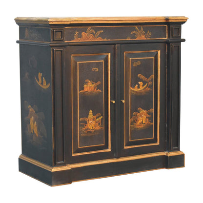 Oriental Wine Cabinet. Solid Mango Wood