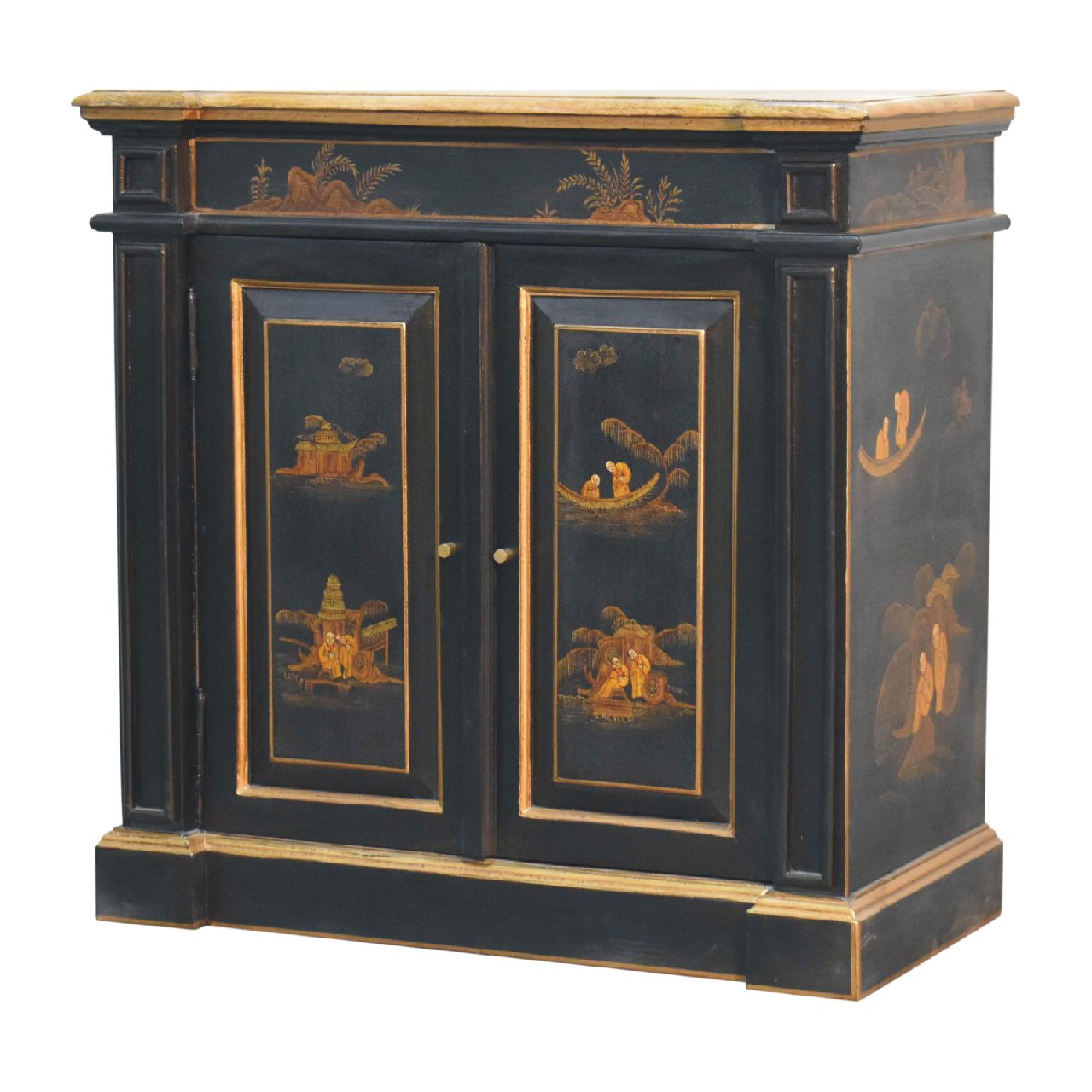 Oriental Wine Cabinet. Solid Mango Wood