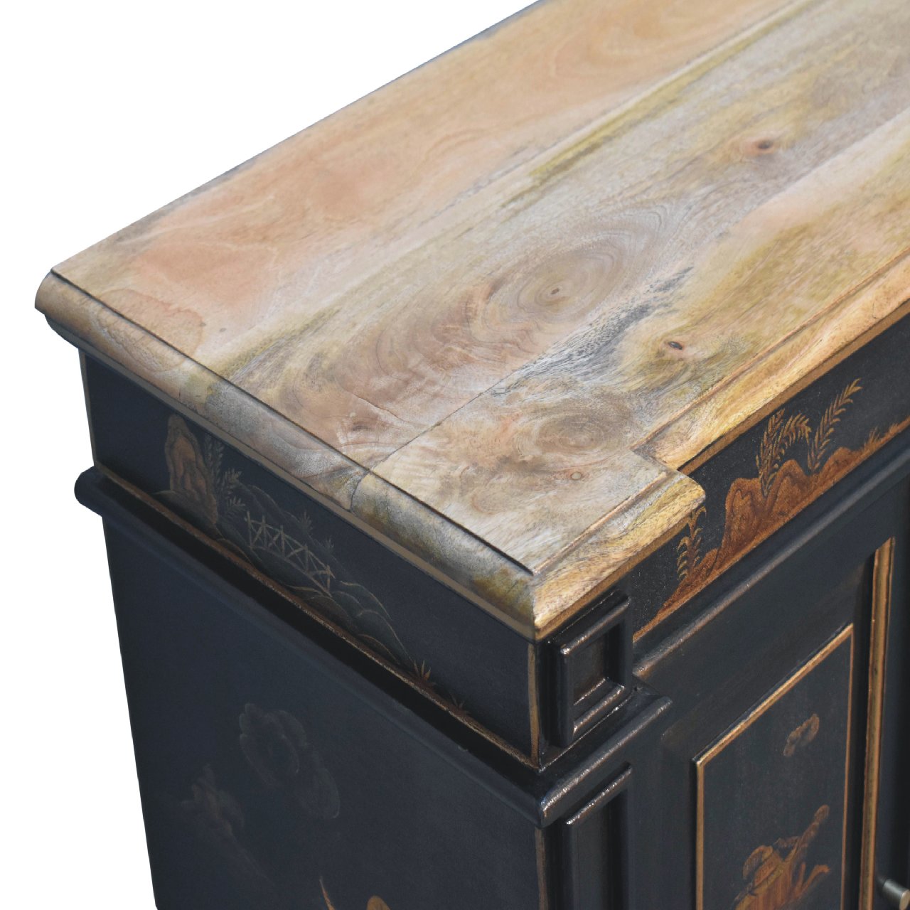 Oriental Wine Cabinet. Solid Mango Wood