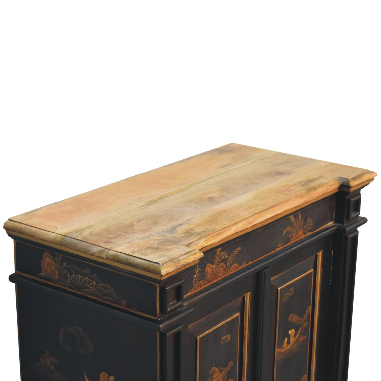 Oriental Wine Cabinet. Solid Mango Wood