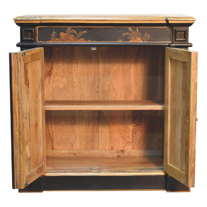 Oriental Wine Cabinet. Solid Mango Wood