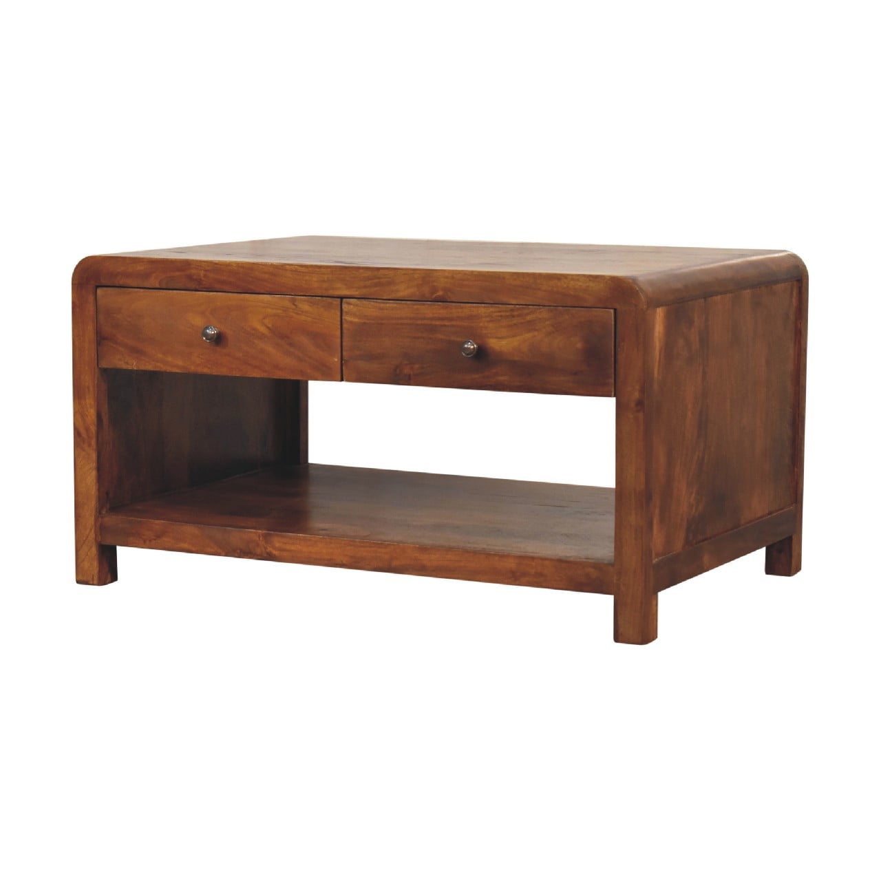 Aspen Coffee Table. Solid Wood Mango Chestnut Finish