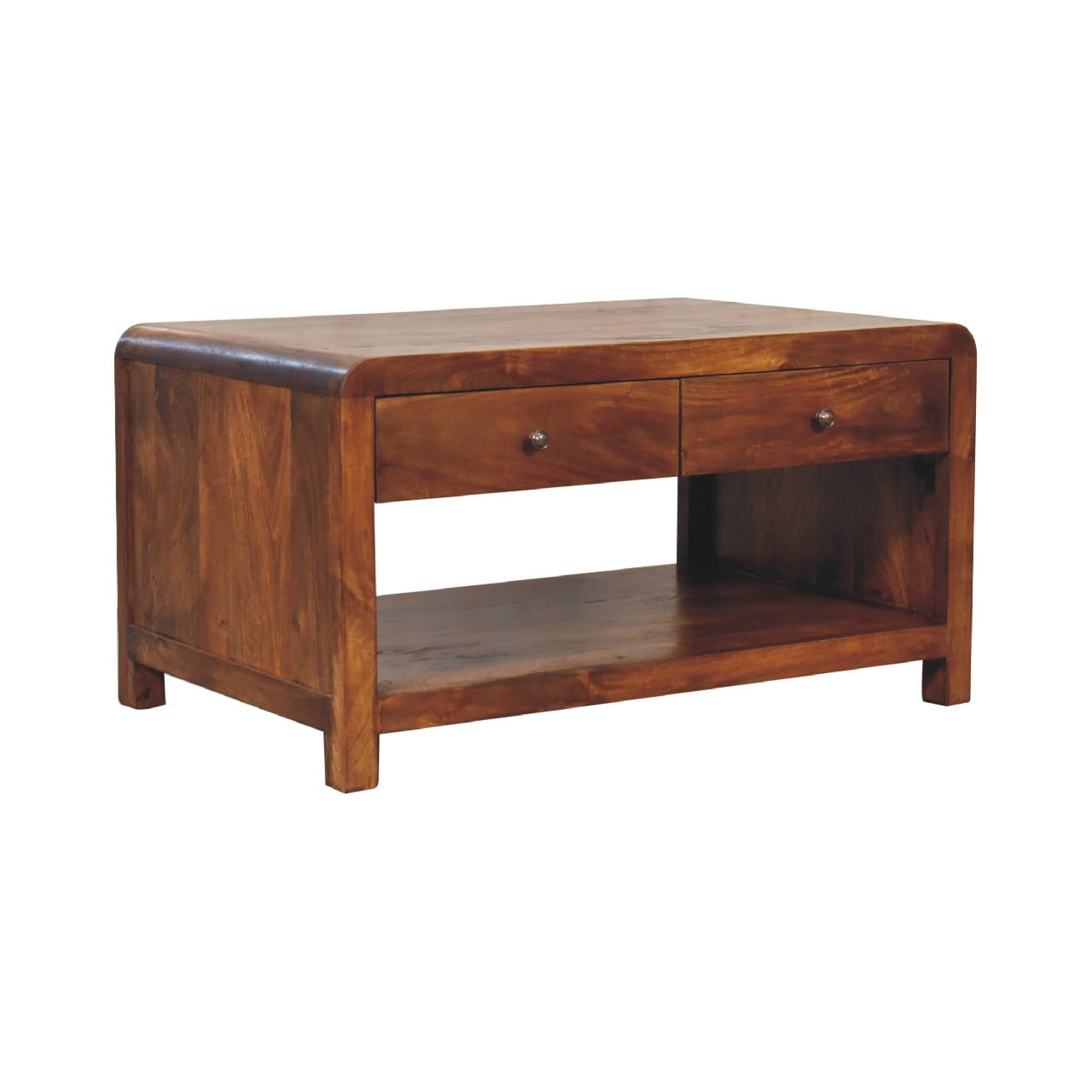 Aspen Coffee Table. Solid Wood Mango Chestnut Finish