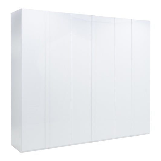 Italia 29 - 6 Door Wardrobe 270cm white gloss