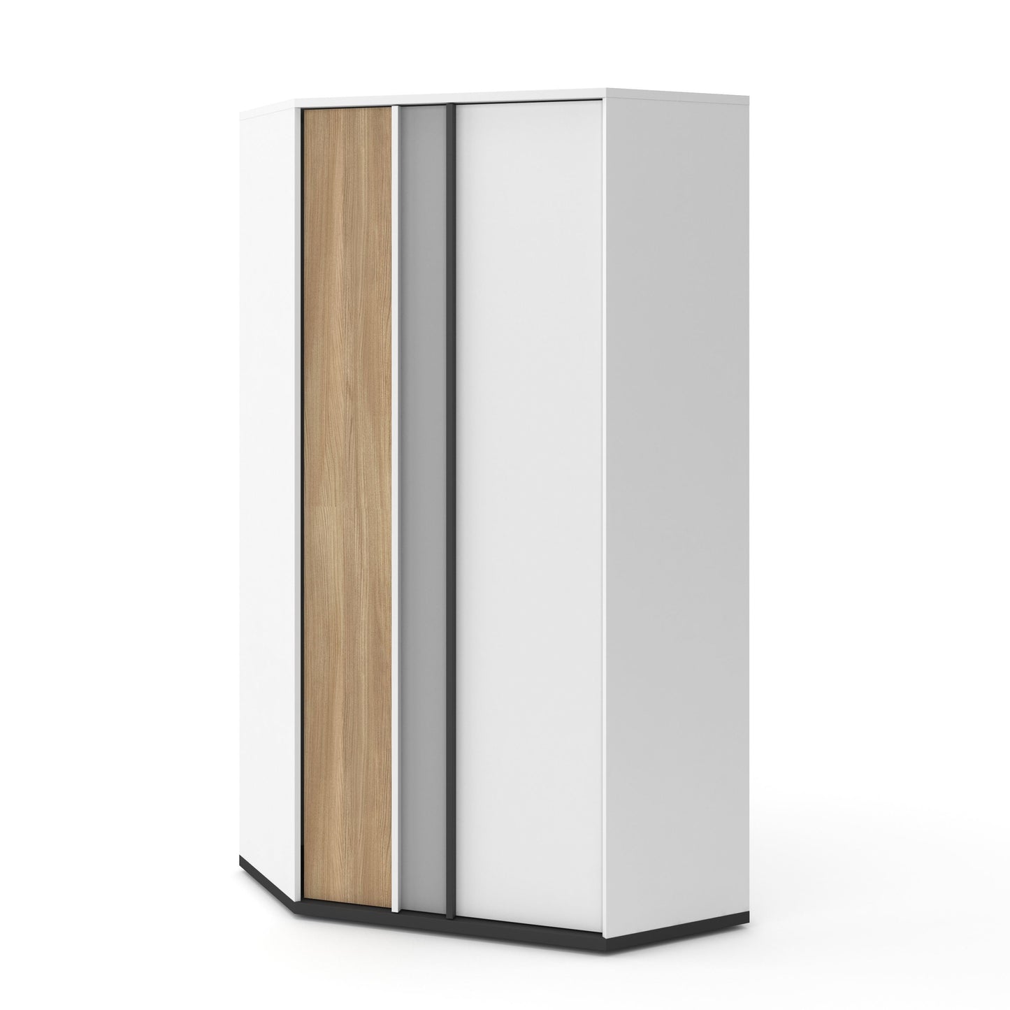 Imola IM-01 Corner Wardrobe White Light Grey
