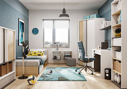 Imola IM-01 Corner Wardrobe White Light Grey