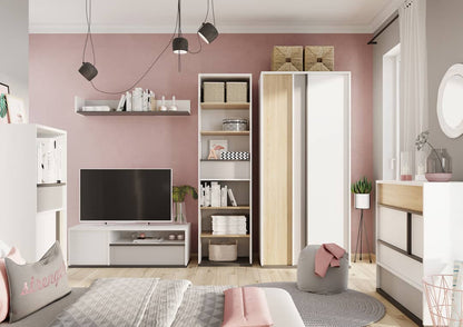 Imola IM-01 Corner Wardrobe White Light Grey