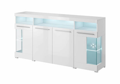 India 42 Display Sideboard Cabinet Schiefer white