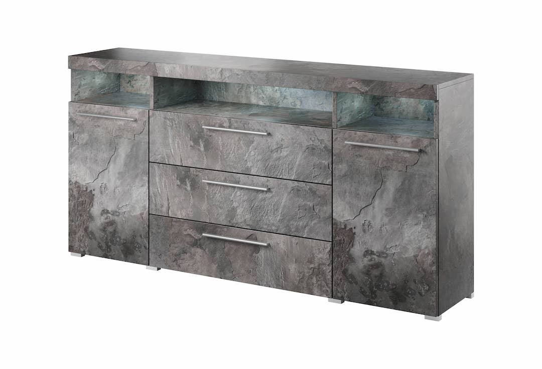 India 25 Sideboard Cabinet White Gloss White Matt