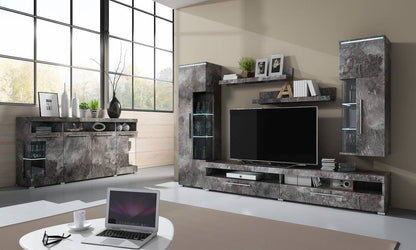 India 26 Sideboard Cabinet, White Gloss White Matt