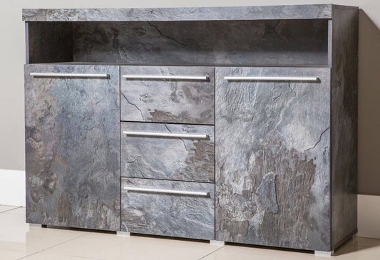 India 26 Sideboard Cabinet, White Gloss White Matt