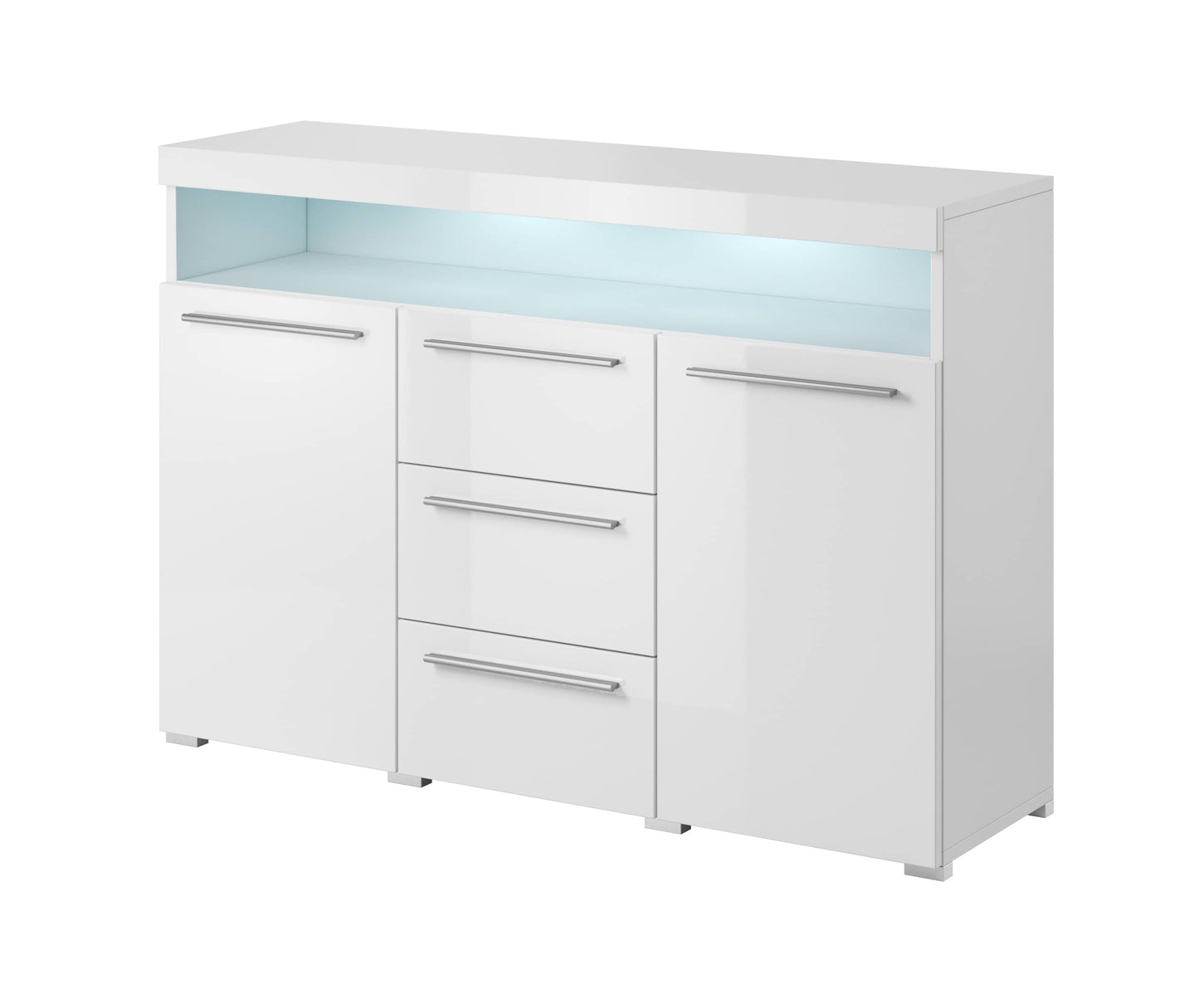 India 26 Sideboard Cabinet, White Gloss White Matt