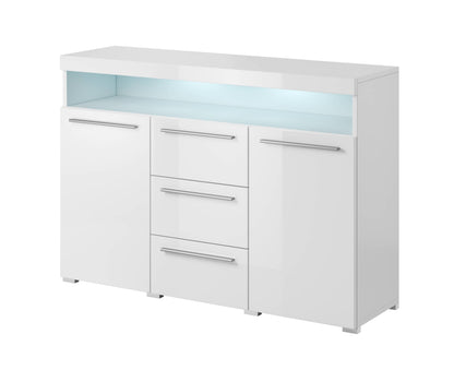 India 26 Sideboard Cabinet, White Gloss White Matt