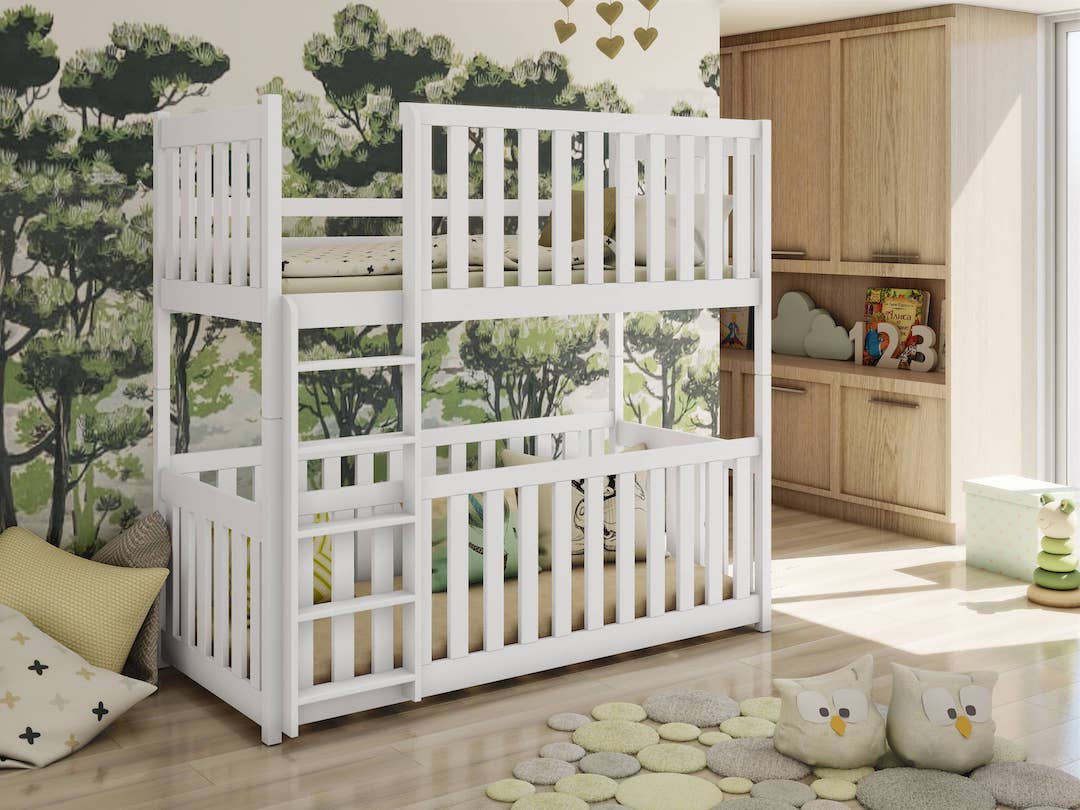 Wooden Bunk Bed Konrad with Cot Bed