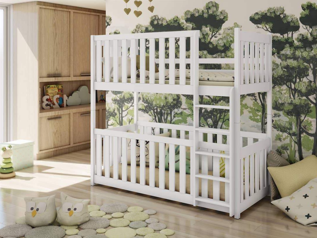 Wooden Bunk Bed Konrad with Cot Bed