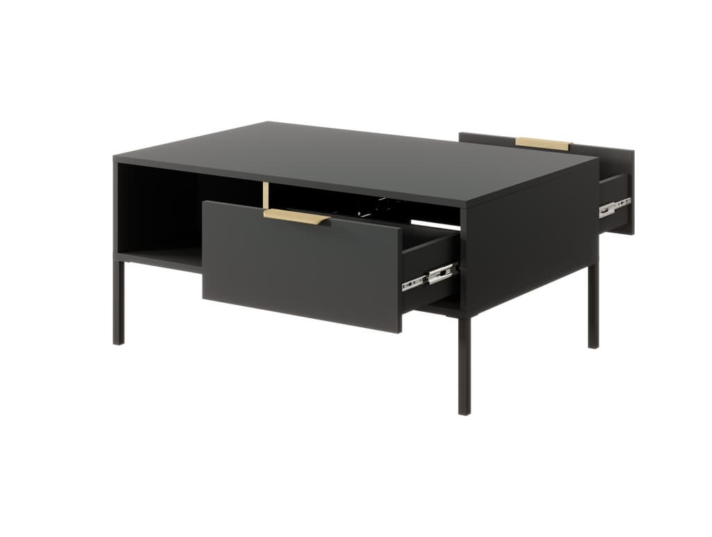 Lars Coffee Table 97cm Anthracite & Gold