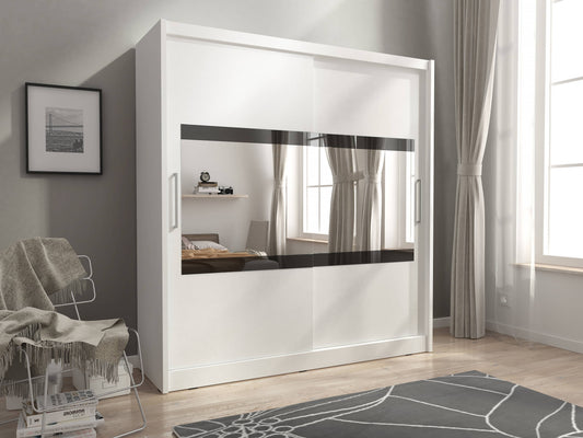 Maja IV Sliding Door Wardrobe 180cm white matt oak sonoma 