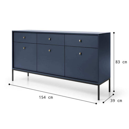 Mono Large Sideboard Cabinet Navy Beige