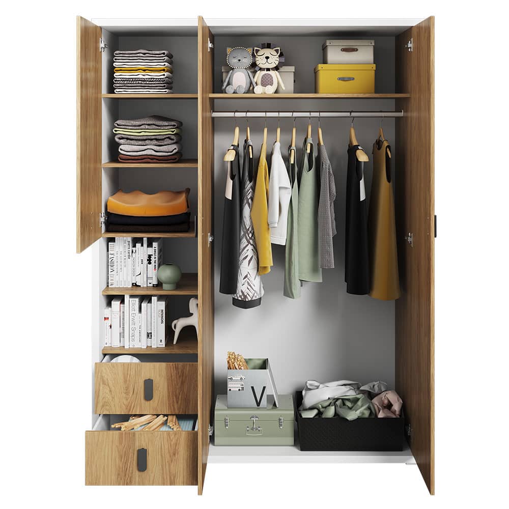 Massi MS-01 Wardrobe 150cm natural hickory 