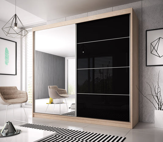 Multi 31 Sliding Mirror Door Wardrobe 183cm