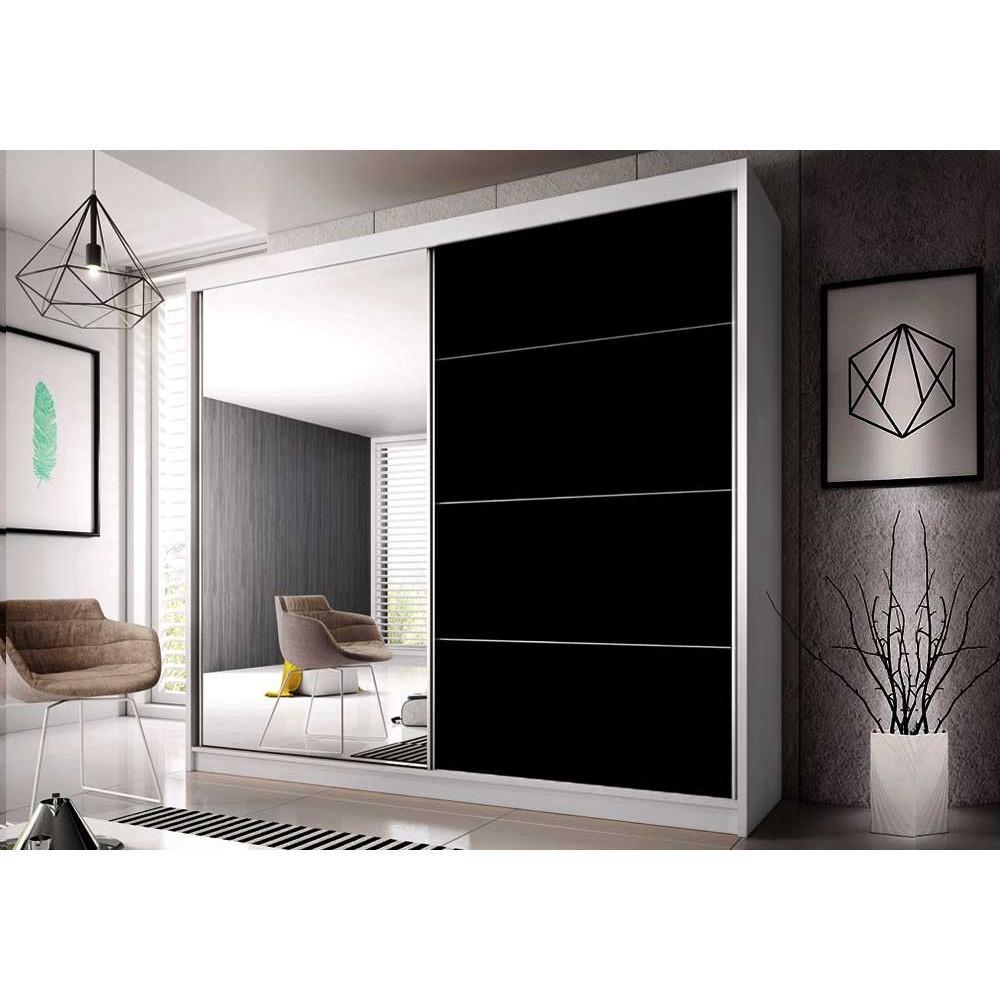 Multi 31 Sliding Mirror Door Wardrobe 183cm