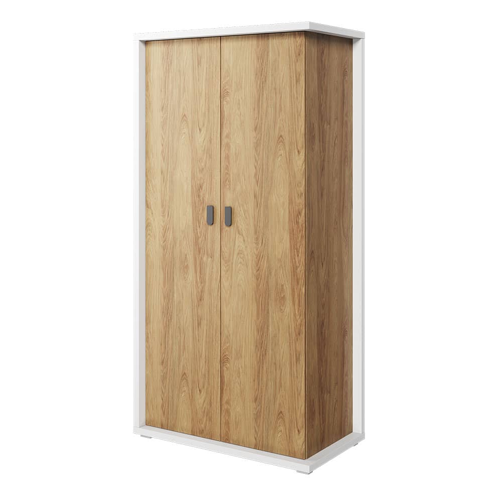 Massi  Wardrobe 100cm Hickory & Alpine White