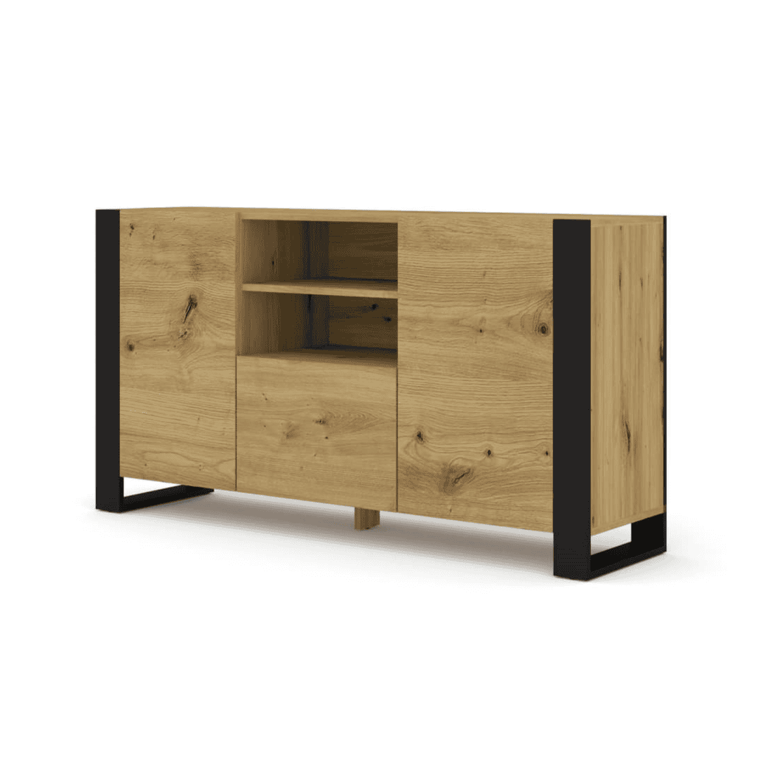 Mondi Sideboard Cabinet 158cm Oak Artisan Black