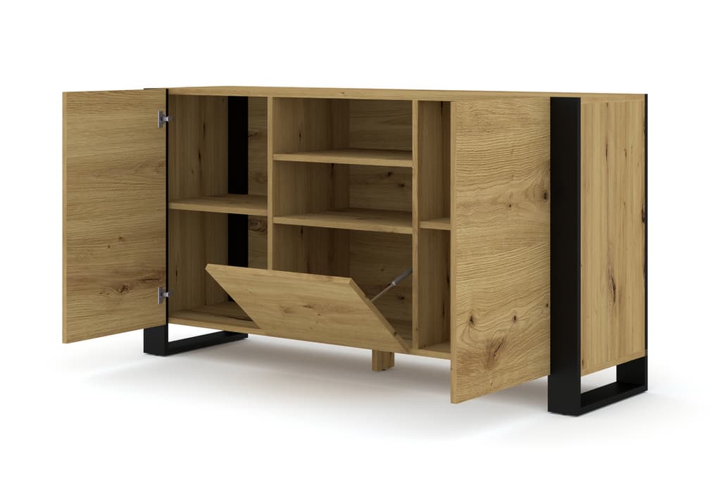Mondi Sideboard Cabinet 158cm Oak Artisan Black