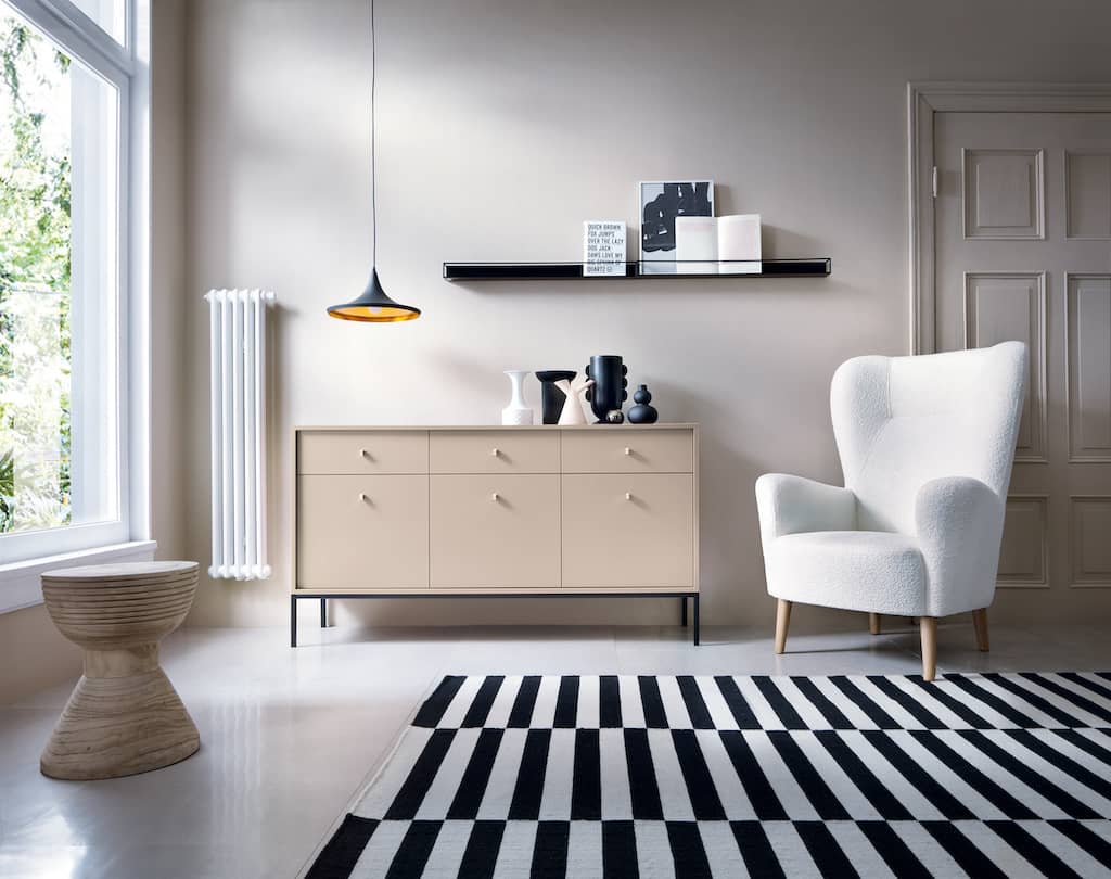 Mono Large Sideboard Cabinet Navy Beige