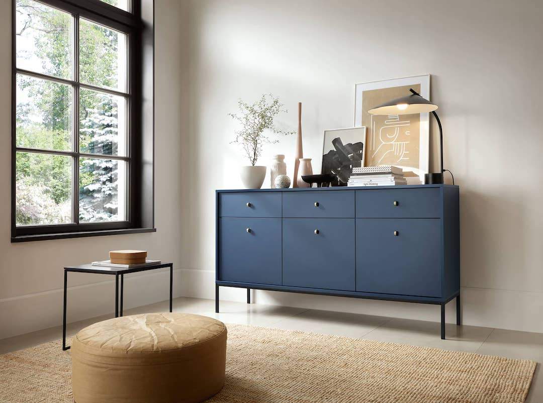 Mono Large Sideboard Cabinet Navy Beige