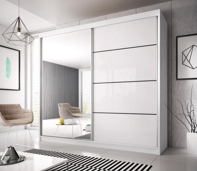 Multi 35 Sliding Mirror Door Wardrobe 233cm