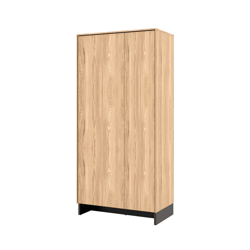 Nomad ND-01 Hinged Door Wardrobe 92cm Mountain Ash & Black