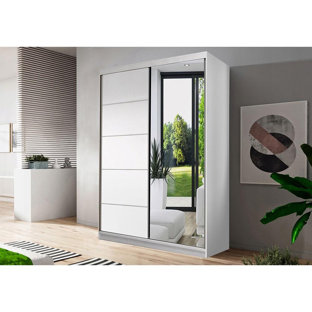 Neomi 05 Sliding Door Wardrobe 120cm in White Matt