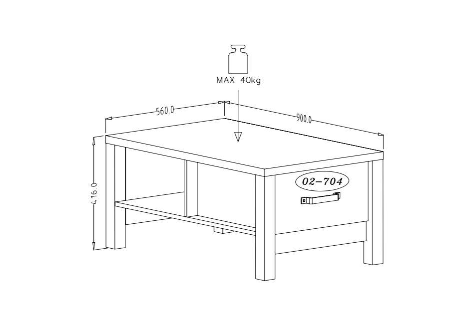 Olin 99 Coffee Table Fichte Oak Black