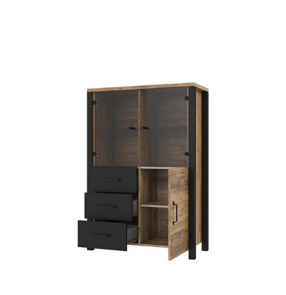 Olin 44 Display Cabinet Appenzeller Fichte Oak Black