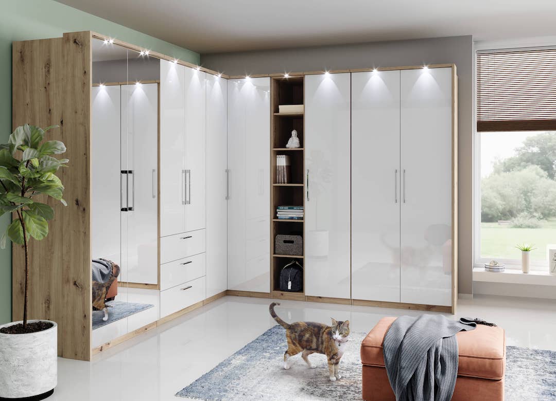 Optima 68 - 2 Door Wardrobe white oak artisan