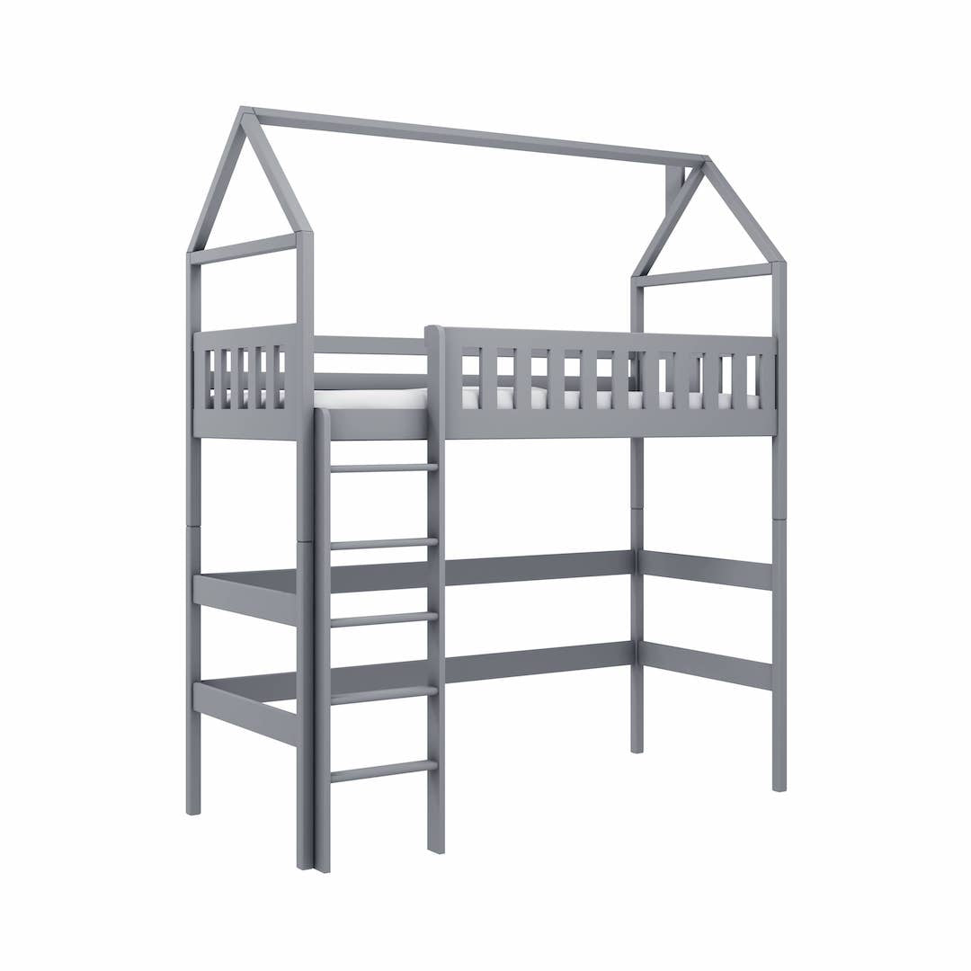 Otylia Loft Bed, Solid Pine Wood