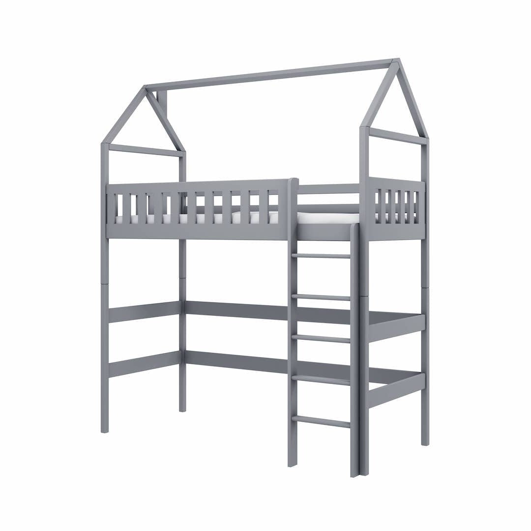 Otylia Loft Bed, Solid Pine Wood