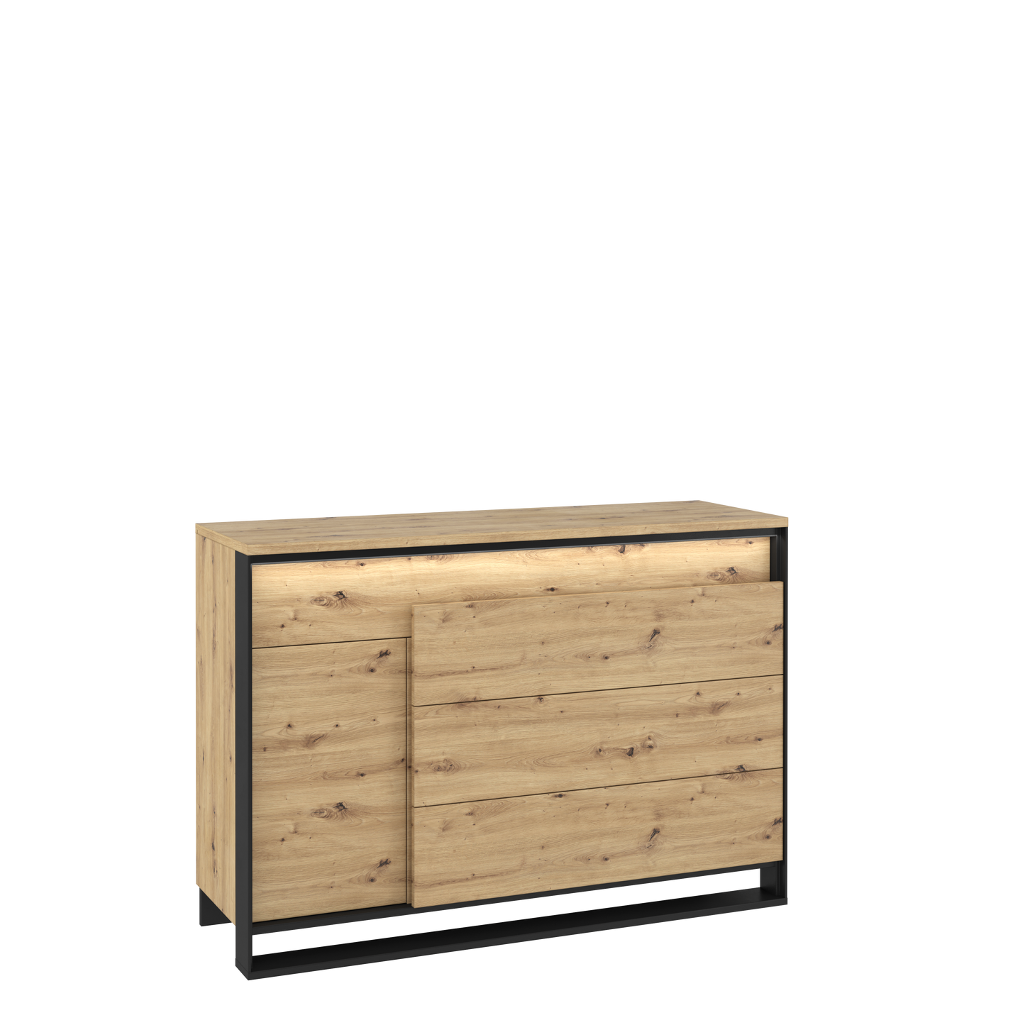 Quant  1 Door 3 Drawers Cabinet oak artisan