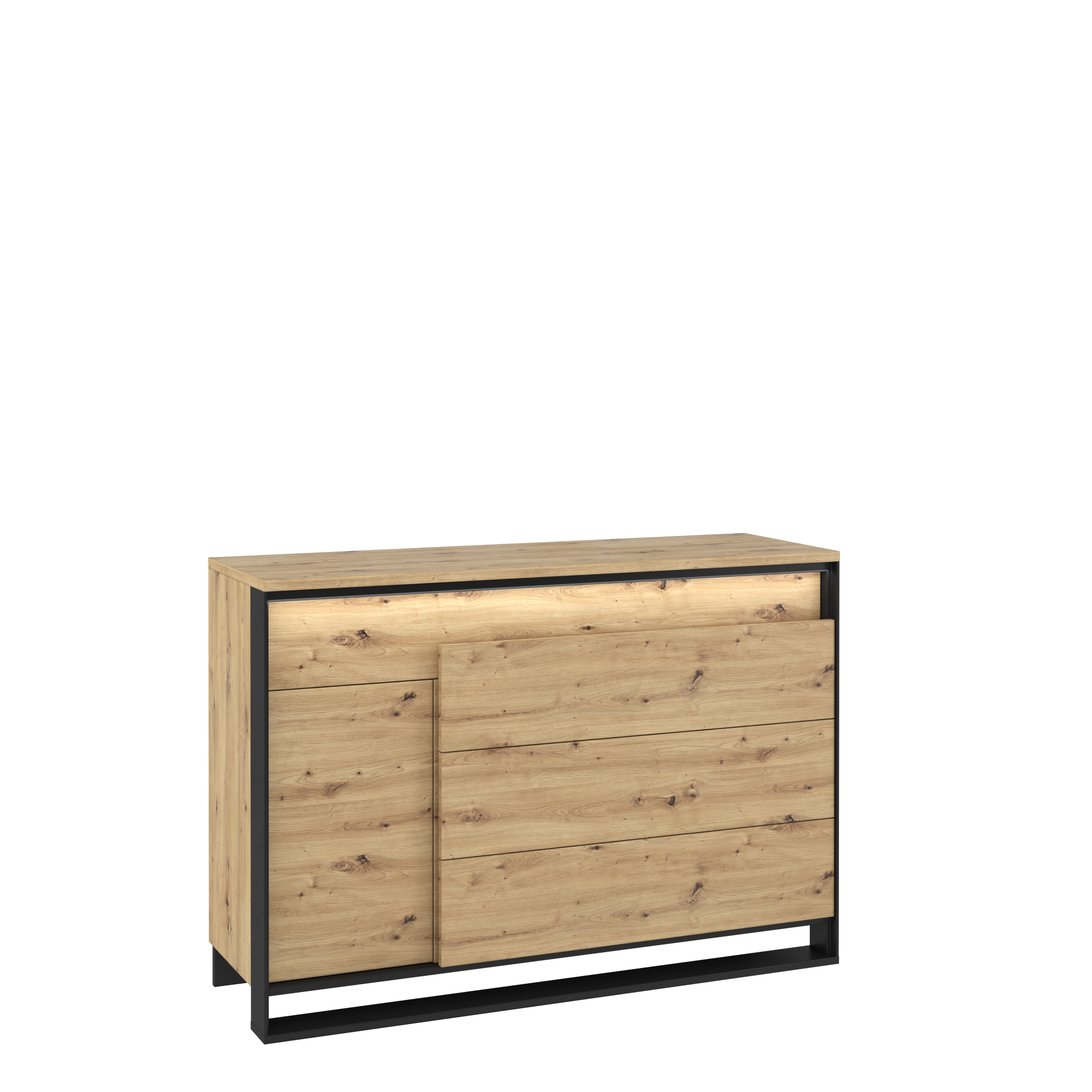 Quant  1 Door 3 Drawers Cabinet oak artisan