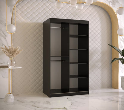 Ramiro II Sliding Door Wardrobe 100cm white black